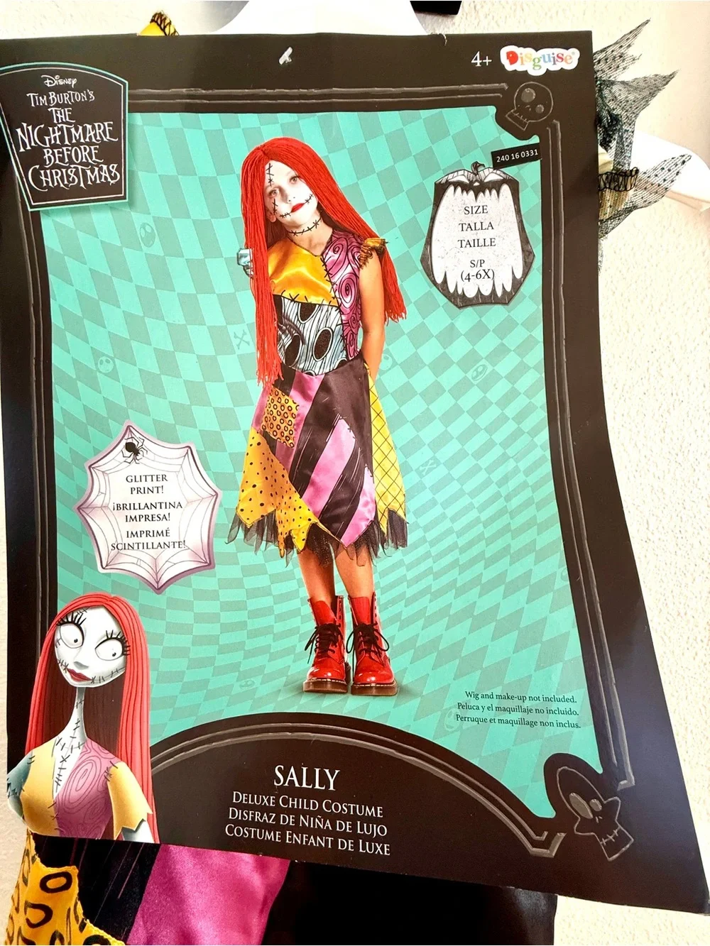 Disney the Nightmare Before Christmas Sally Deluxe Costume, Child Size SP(4-6X)